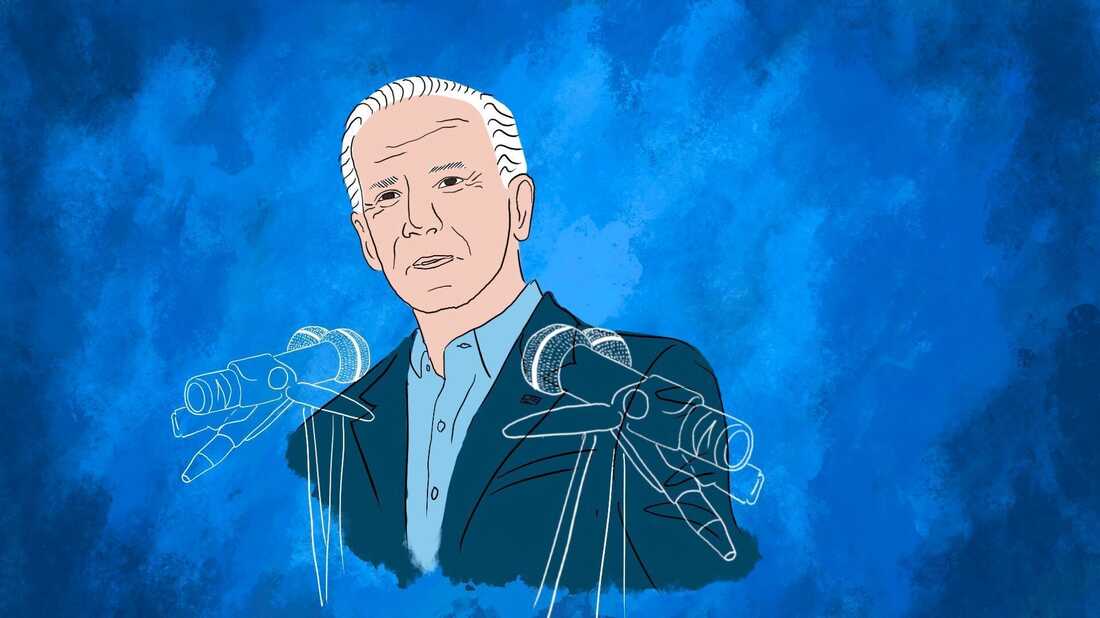 Joe Biden addresses the Democratic National Convention on Thursday.
