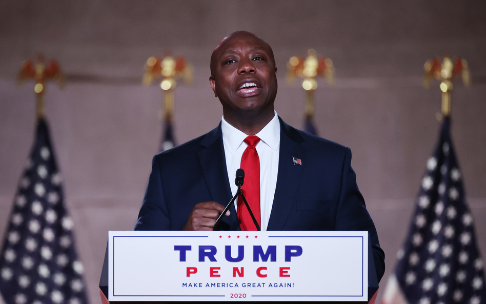 Sen. Tim Scott, R-S.C., gave a policy-driven and hopeful speech at the Republican National Convention on Monday. (Chip Somodevilla/Getty Images)
