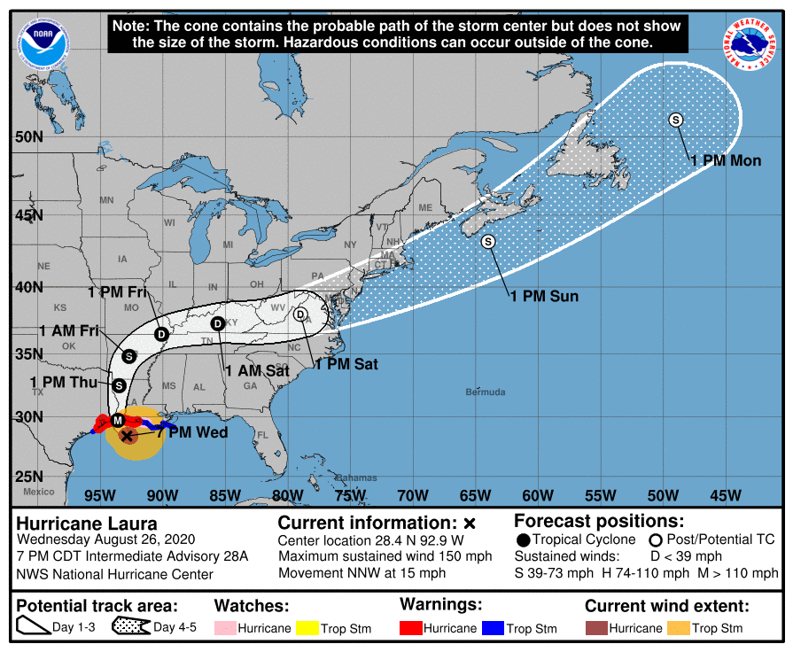 Hurricane Laura Comes Ashore Threatening Unsurvivable Storm Surge Npr
