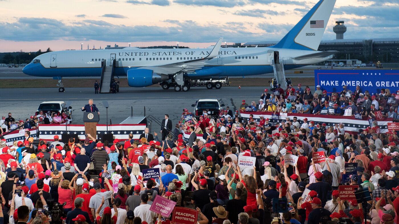 Calling Protesters 'Thugs' And Biden Extreme, Trump's Bombastic Campaign Returns - NPR