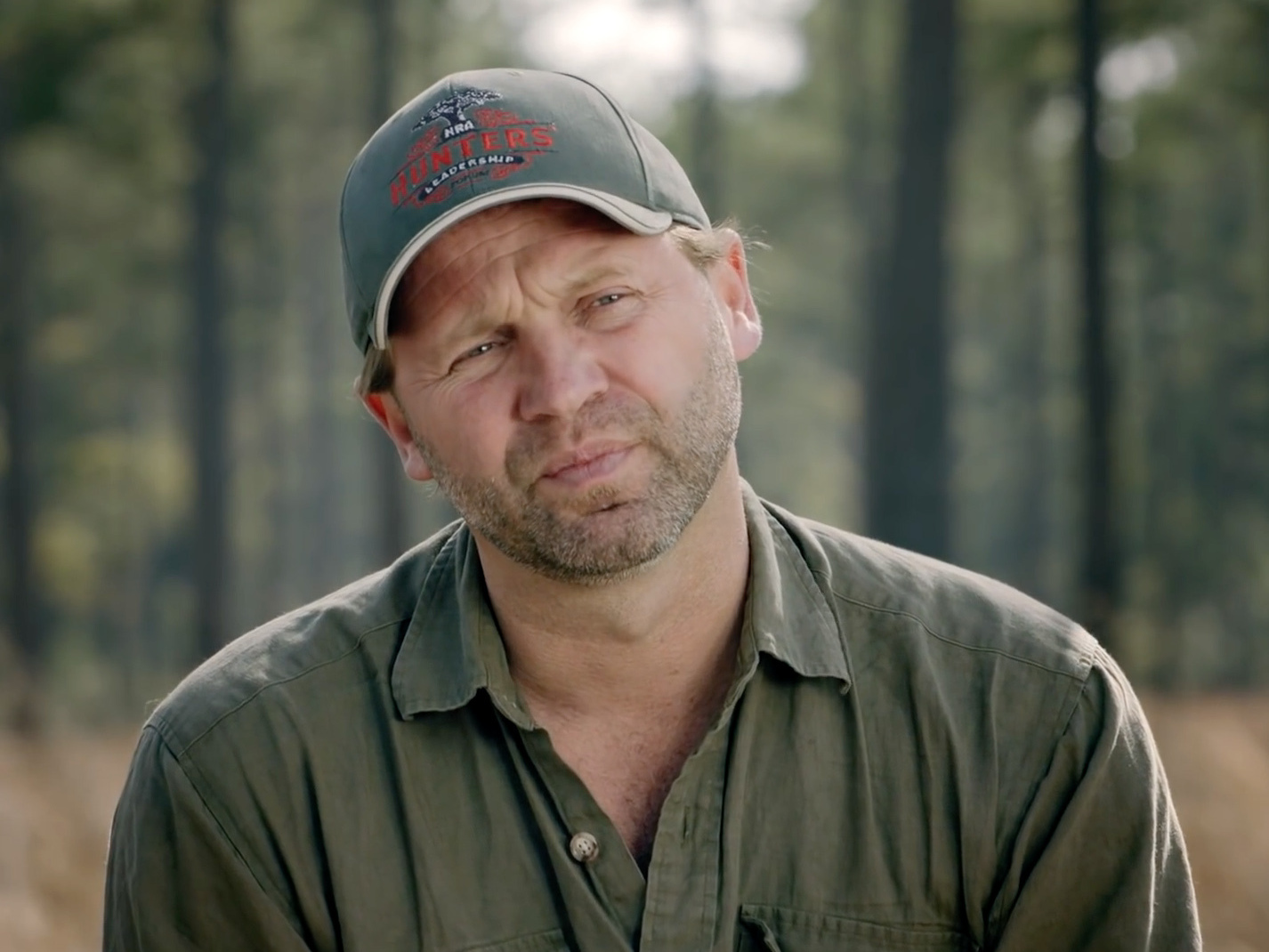 Joshua Powell appears in <em>Trust the Hunter in Your Blood</em>, a National Rifle Association fundraising film on YouTube. (YouTube)