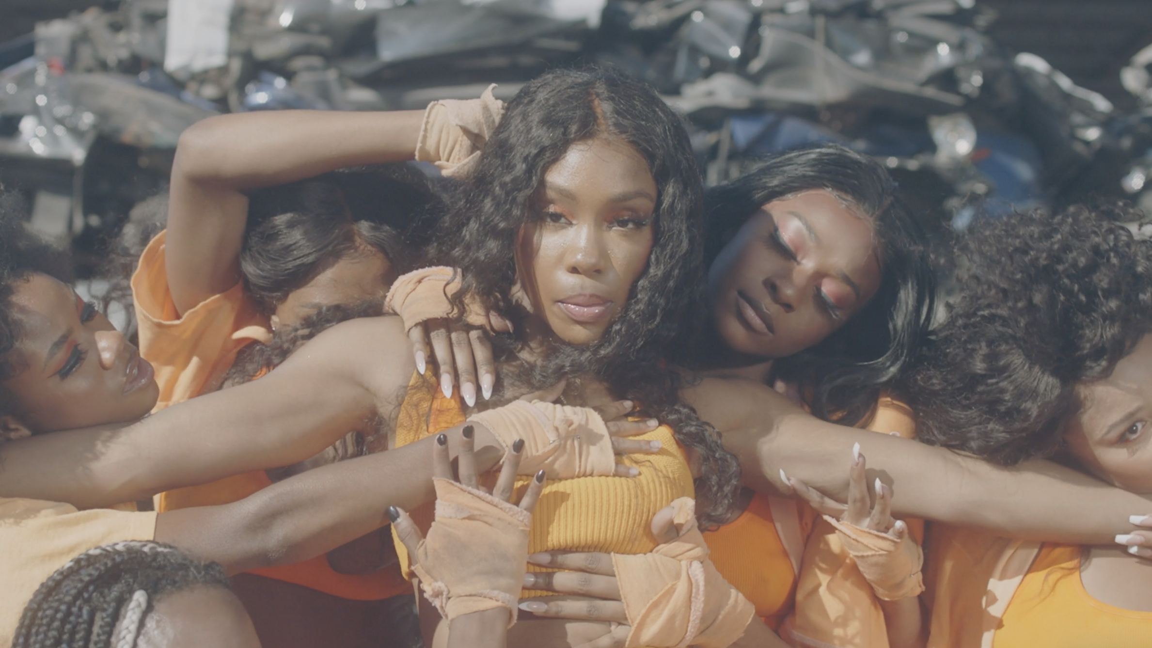 A screenshot from SZA's video for &quot;Hit Different,&quot; featuring Ty Dolla $ign and The Neptunes. (YouTube)