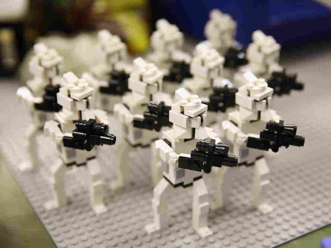 WINDSOR, ENGLAND - JULY 03: Star Wars figures created by LEGO Model Makers in the Model Making Studio at the LEGOLAND Windsor Resort on July 3, 2013 in Windsor, England. (Photo by Oli Scarff/Getty Images)