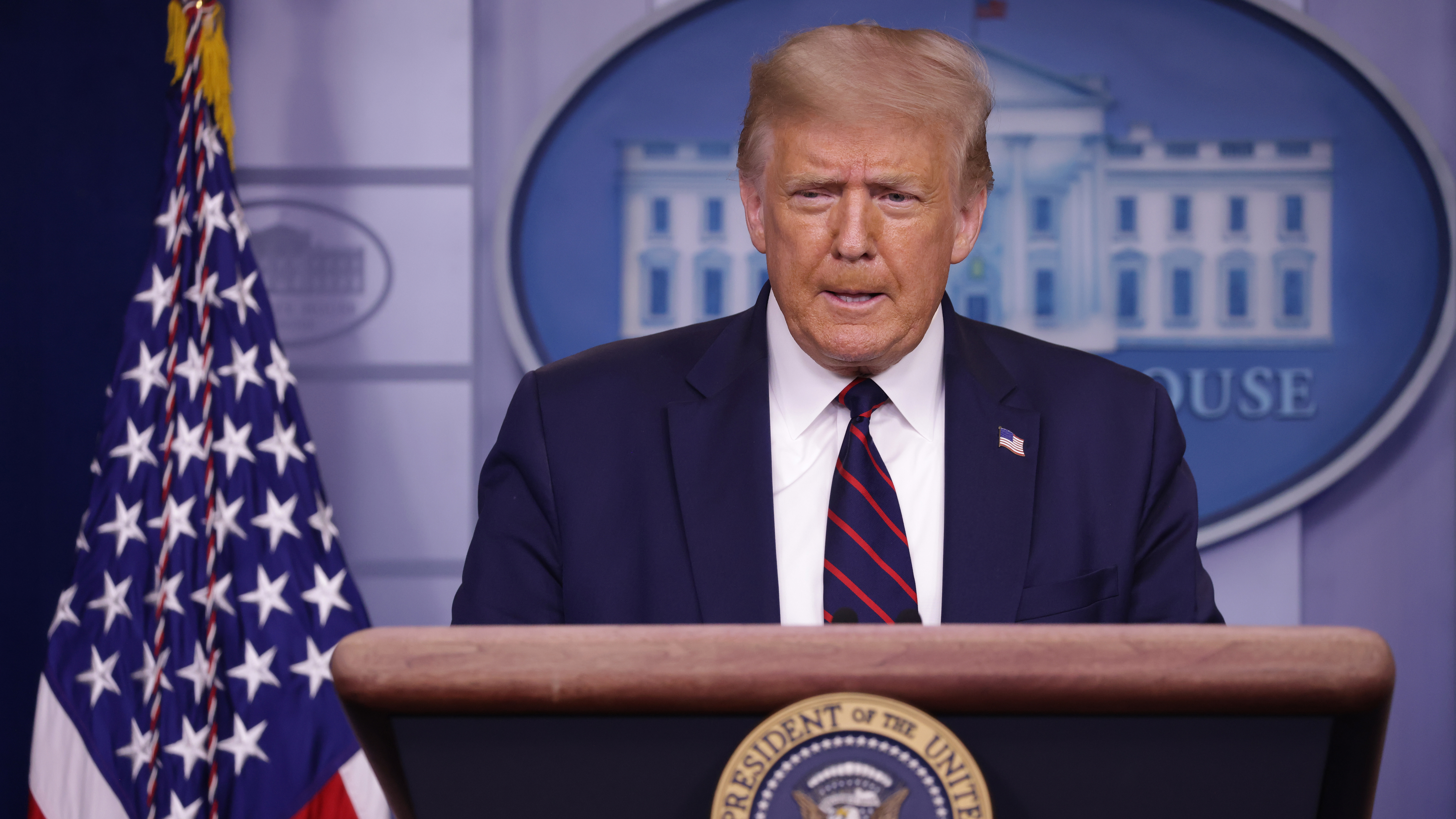 President Trump's latest flagged social media posts come just days after the North Carolina State Board of Elections reminded voters that it is illegal to cast a ballot twice, in response to another series of disputed tweets from Trump. (Getty Images)