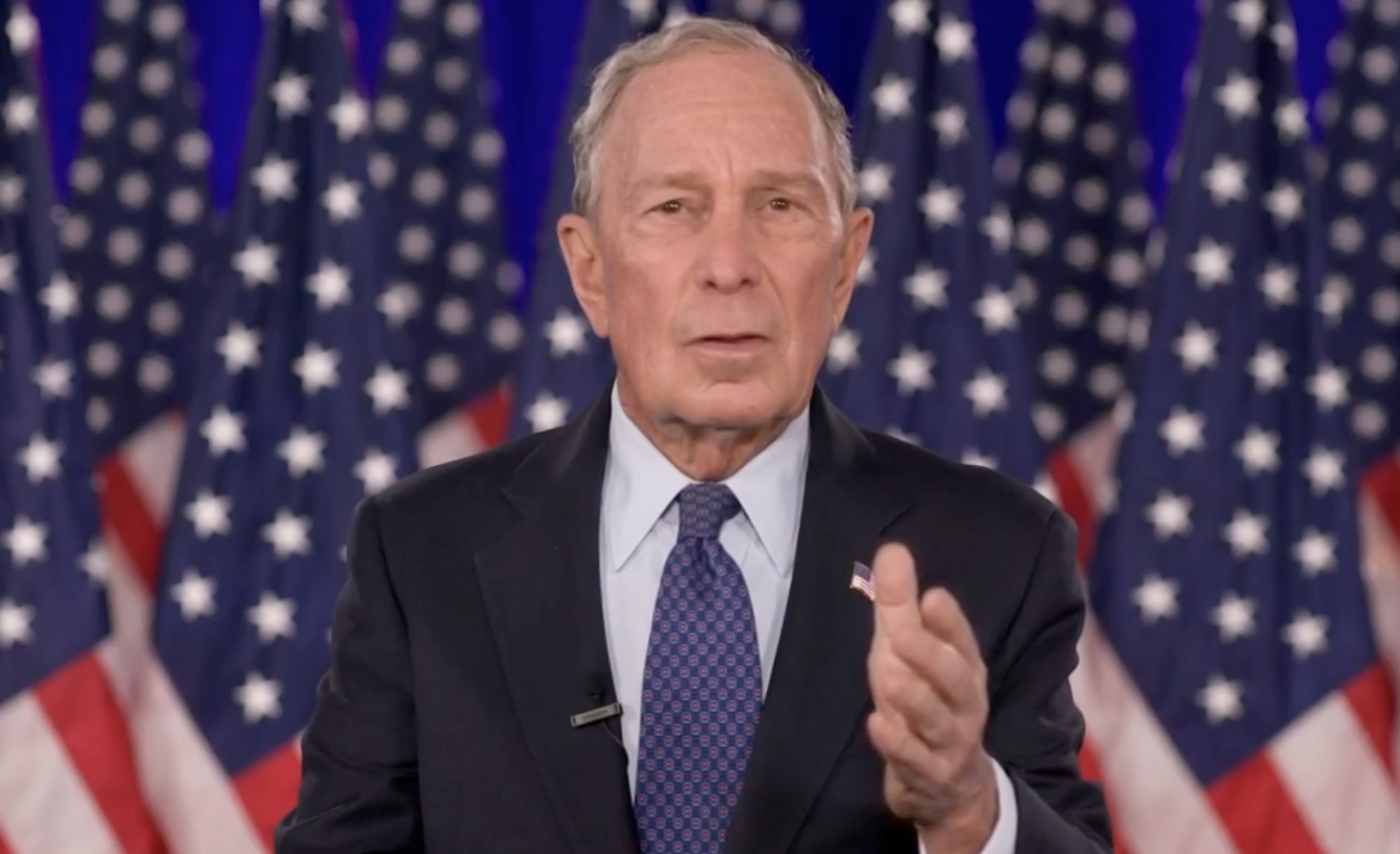 Mike Bloomberg, seen here giving an address during last month's virtual Democratic National Convention, has pledged a big sum to help Joe Biden win Florida. (DNCC via Getty Images)