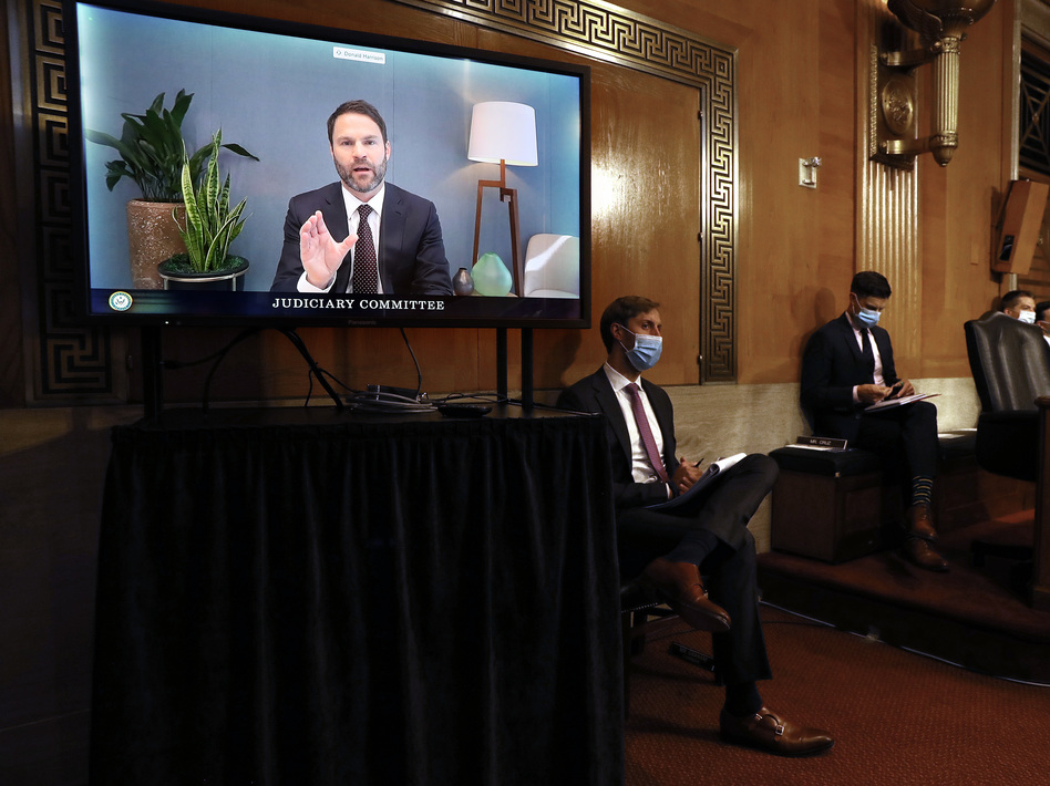 Senators pressed Google executive Donald Harrison over whether the tech giant wields too much power over advertisers and publishers in the digital ad market, amid widening scrutiny of the company's dominance. (Chip Somodevilla/Getty Images)