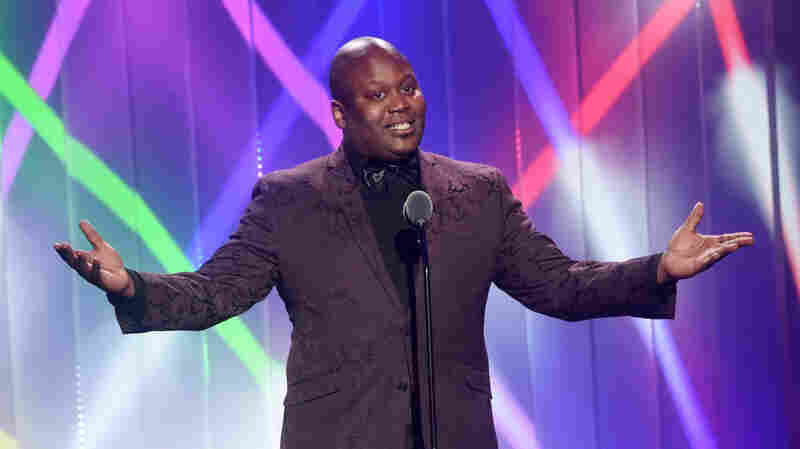 Tituss Burgess speaks at Cathedral of St. John the Divine on June 22, 2017, in New York City.