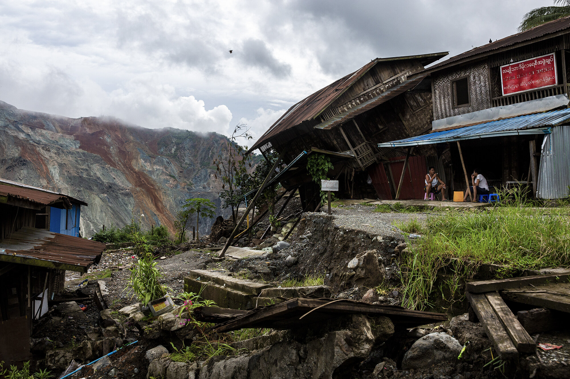 Result of Landslide. Images by Hkun Lat. 