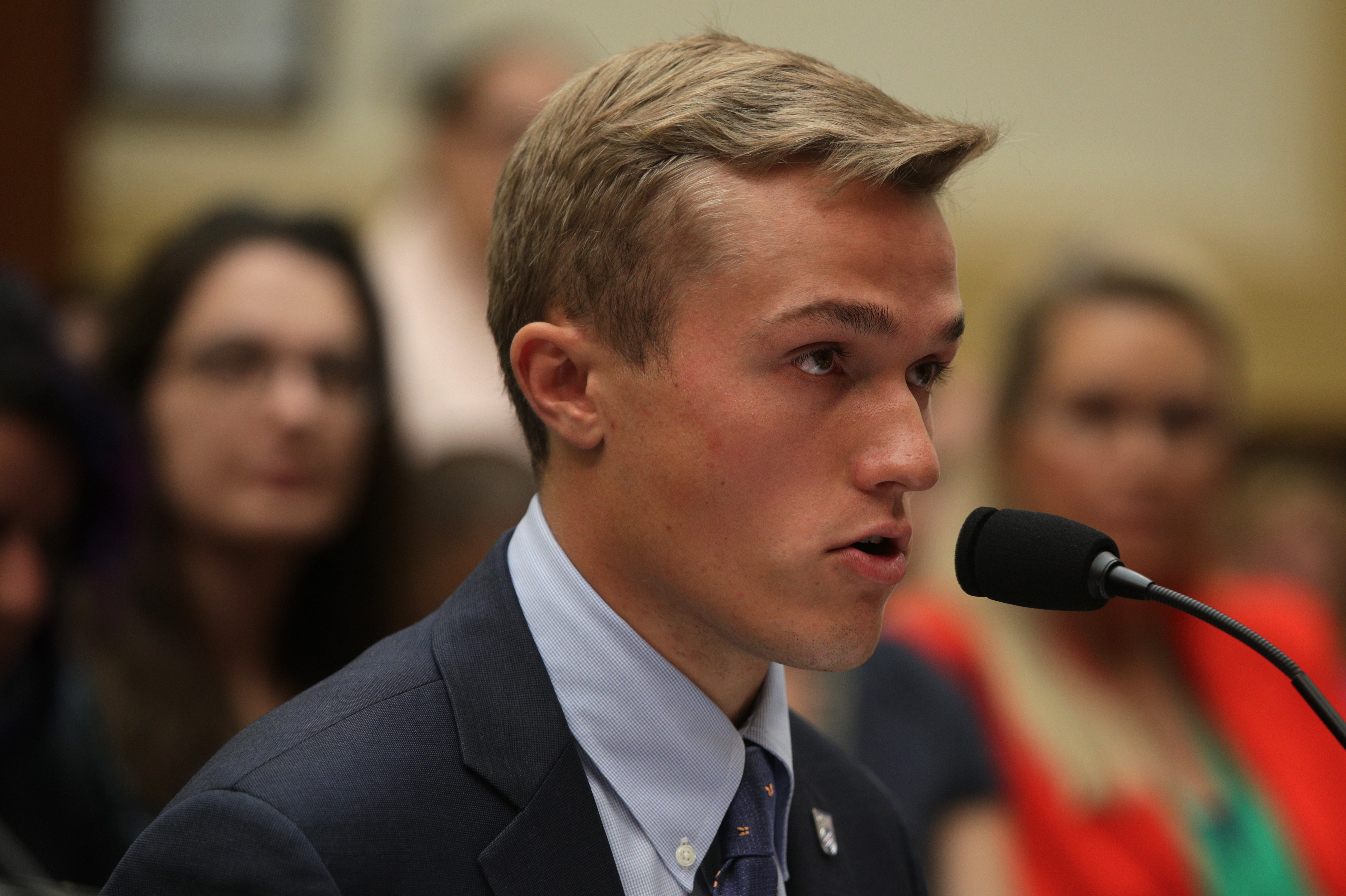 Benji Backer, president of the American Conservation Coalition, testifies about climate change during a U.S. House hearing in 2019. (Getty Images)