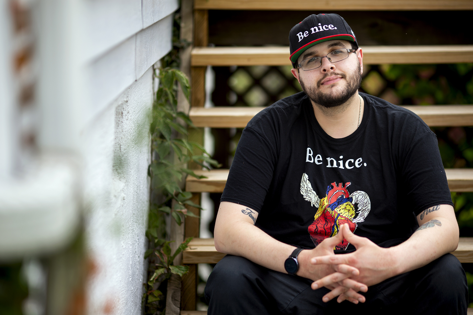 Matthew Fentress was diagnosed with heart disease that developed after a bout of the flu in 2014. His condition worsened three years later, and he had to declare bankruptcy when he couldn't afford his medical bills, despite having insurance. (Meg Vogel for KHN)