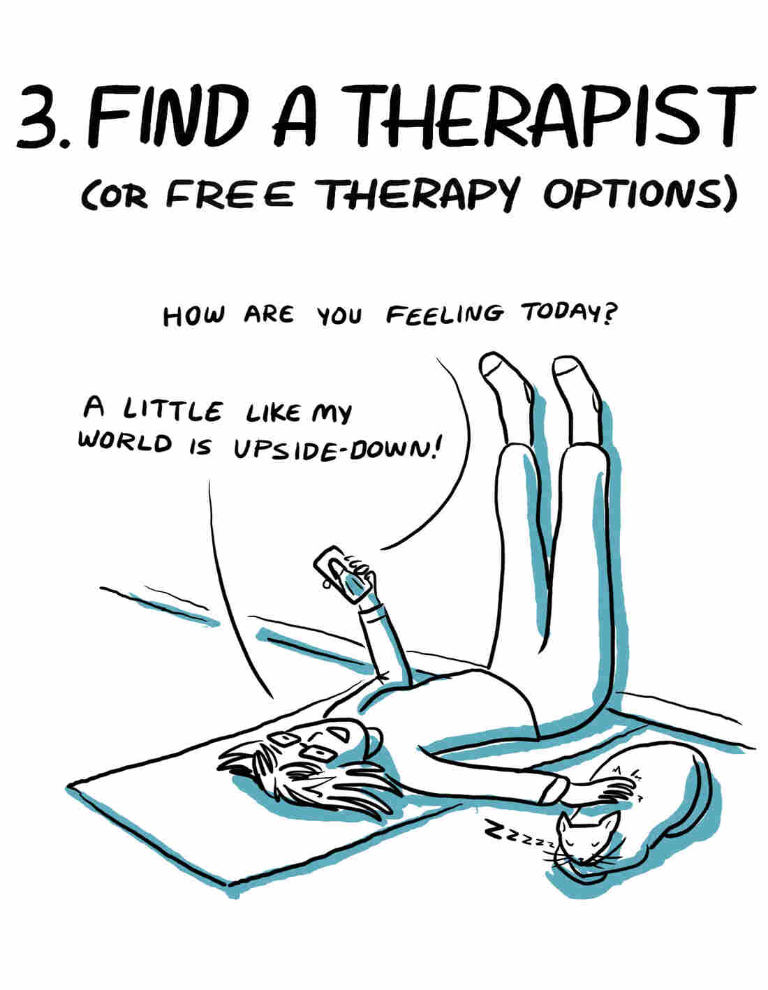 3. Find a therapist or free therapy options.