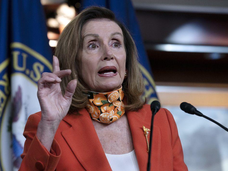 House Speaker Nancy Pelosi, D-Calif., introduced a revised $2.2 trillion coronavirus relief package after weeks of stalled talks. (Jose Luis Magana/AP)