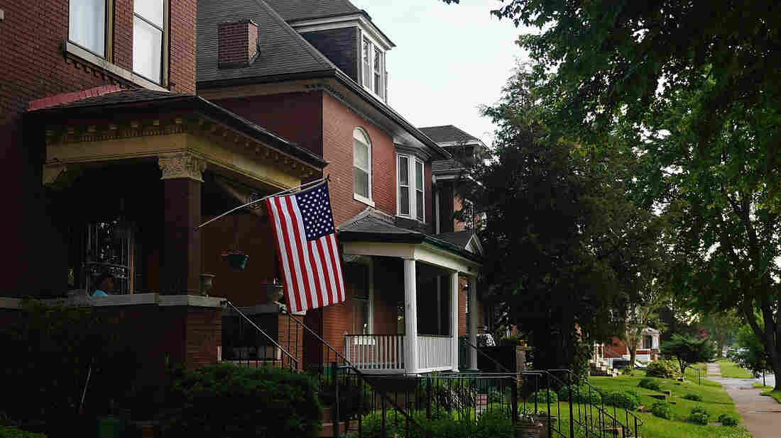 A U.S. flag is displayed in St. Louis, Mo., on May 25.