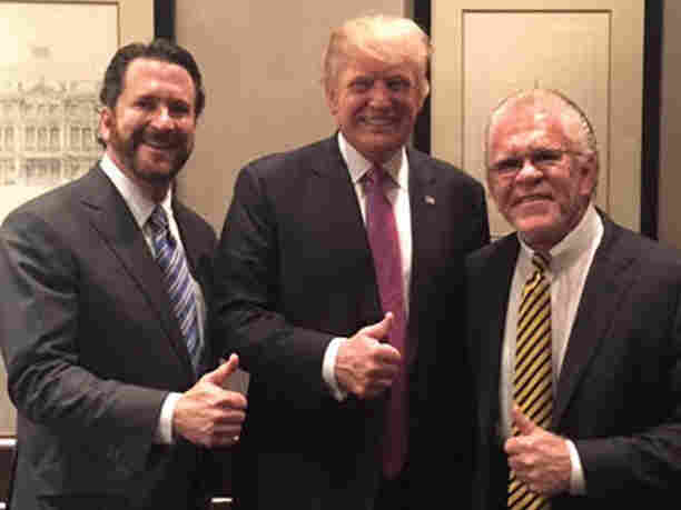 Doug and Darwin Deason pose with President Donald Trump