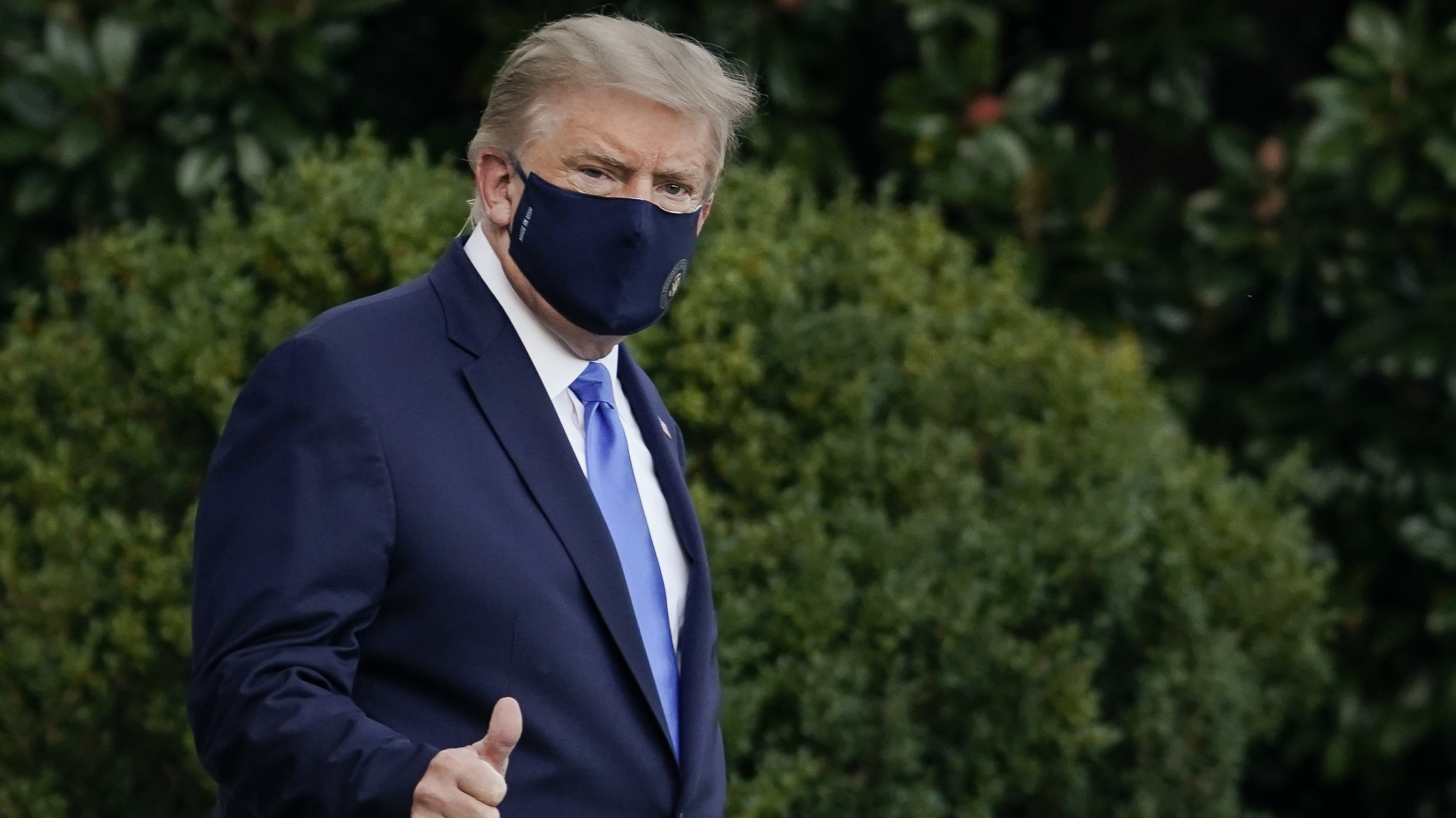 President Trump leaves the White House on Friday for Walter Reed National Military Medical Center, where he is expected to spend a few days &quot;out of an abundance of caution.&quot; (Getty Images)