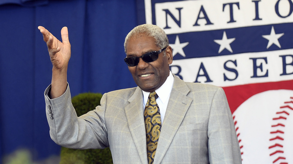 National Baseball Hall of Famer Bob Gibson arrives for an induction ceremony at the Clark Sports Center in Cooperstown, N.Y., in 2017. Gibson died Friday at 84.