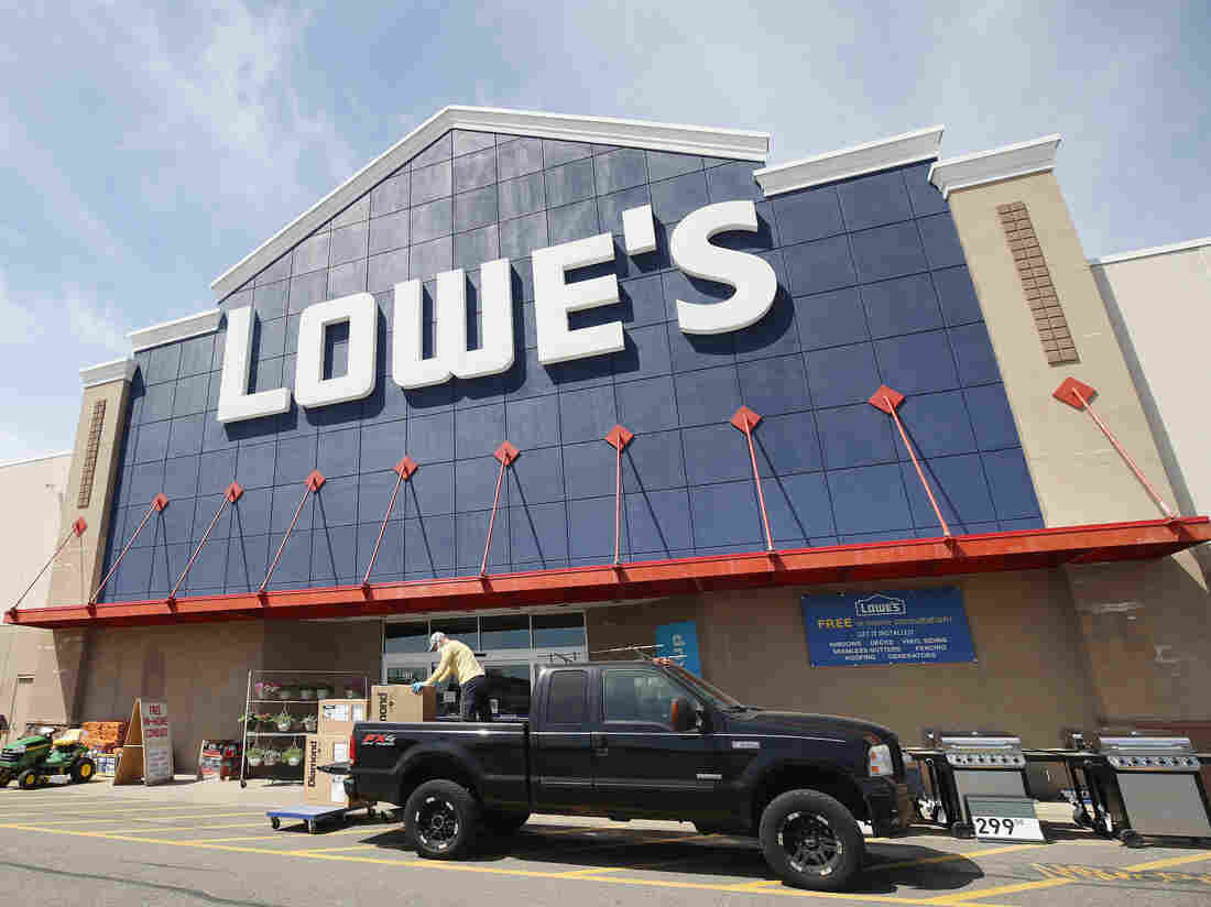 Shopper at Lowe's home-improvement store in May 2020 in Farmingdale, New York.