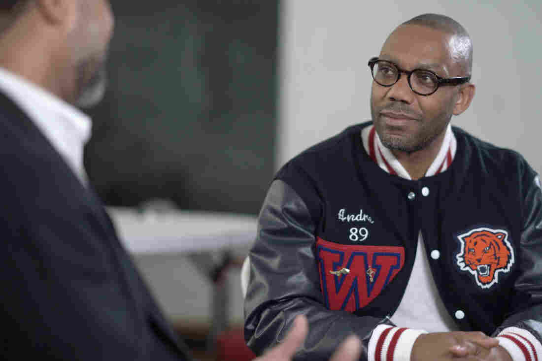Andre Perry listening in Johnston school.
