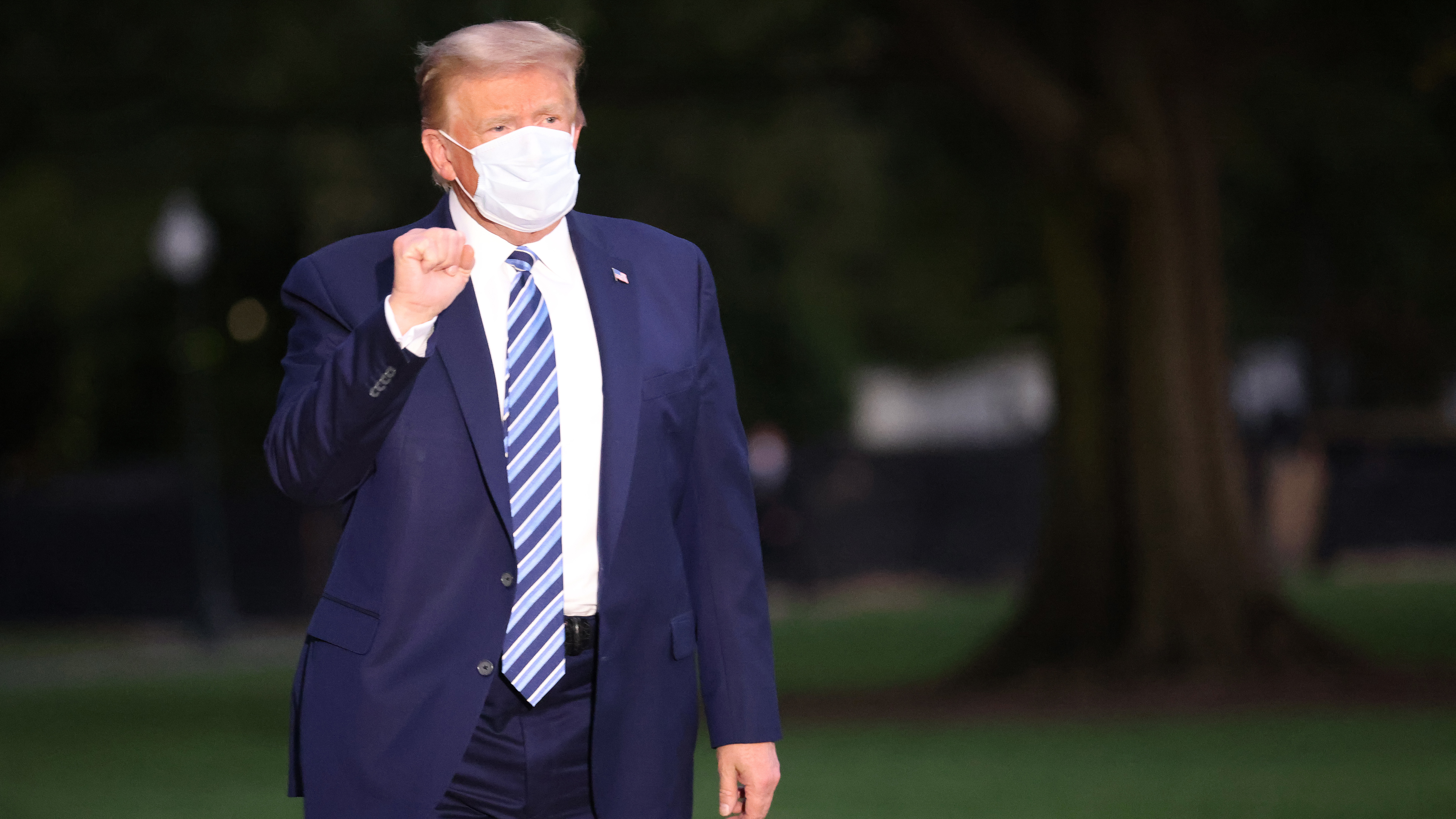 President Trump returns to the White House on Monday from Walter Reed National Military Medical Center.