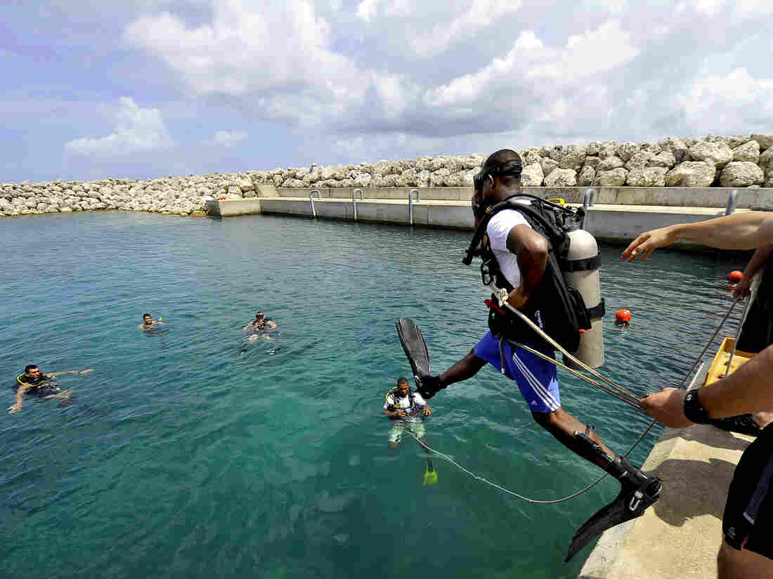 Taking the plunge in Bridgetown, Barbados