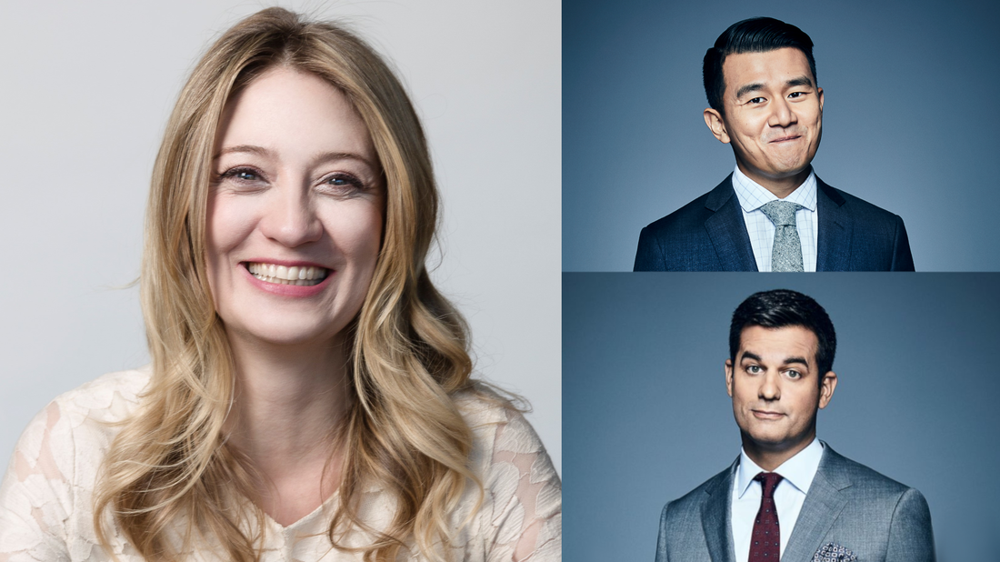 Heidi Schreck wrote and stars in What the Constitution Means to Me. Daily Show correspondents Ronny Chieng and Michael Kosta.