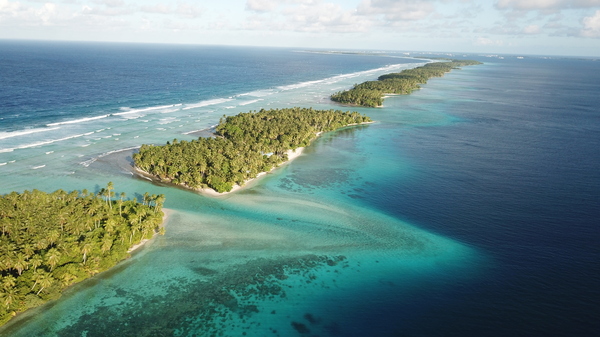 Two people arriving from the U.S. tested positive for the coronavirus in the Marshall Islands, shown here in 2017.