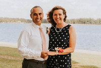 Army Maj. Ivan and Aileen Arreguin at their son's wedding in Sanford, N.C., in June. The Arreguins are stationed in Fort Hood, Texas.