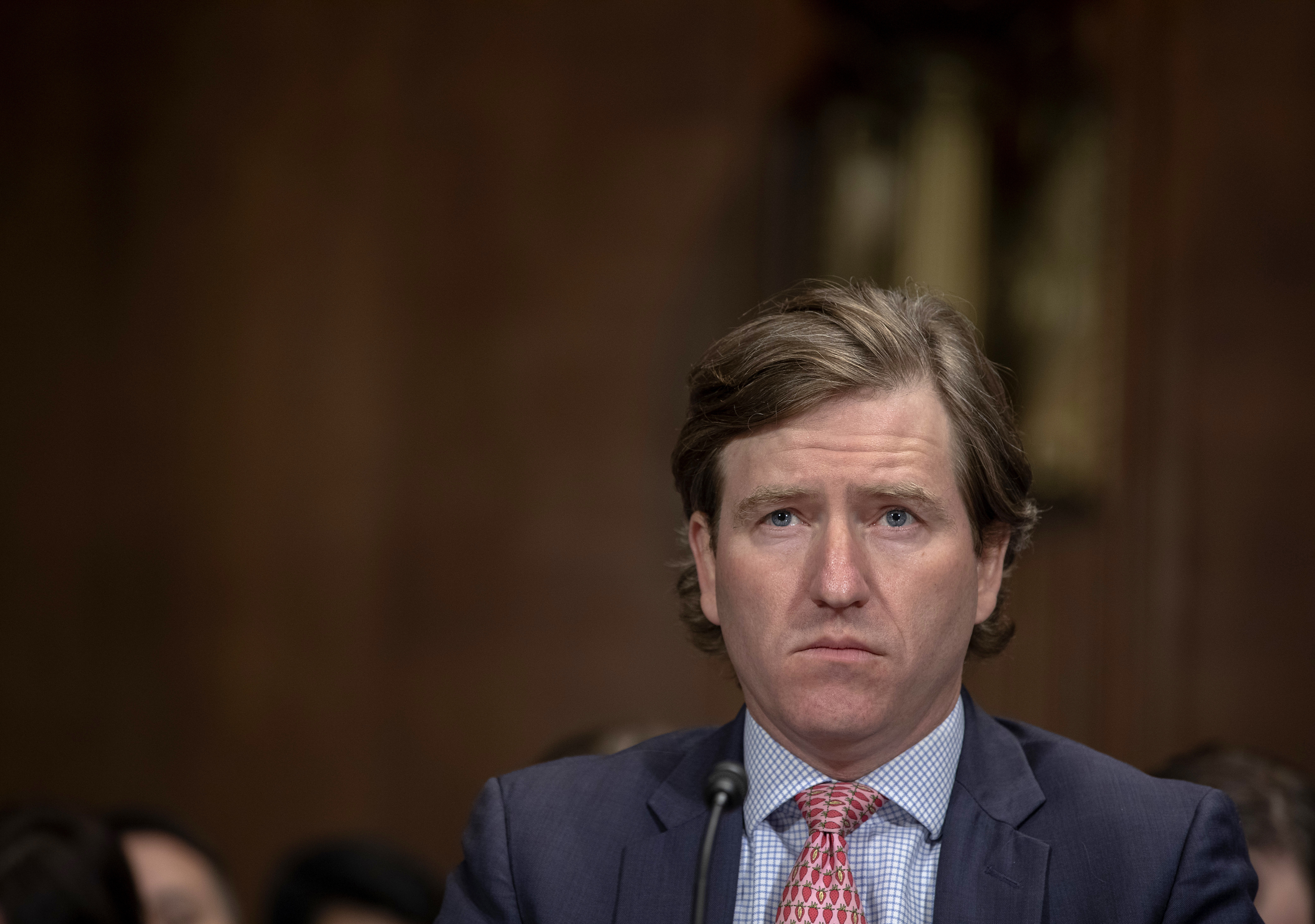 Christopher Krebs, director of the Cybersecurity and Infrastructure Security Agency, speaks before the Senate Judiciary Committee in May 2019. (Getty Images)