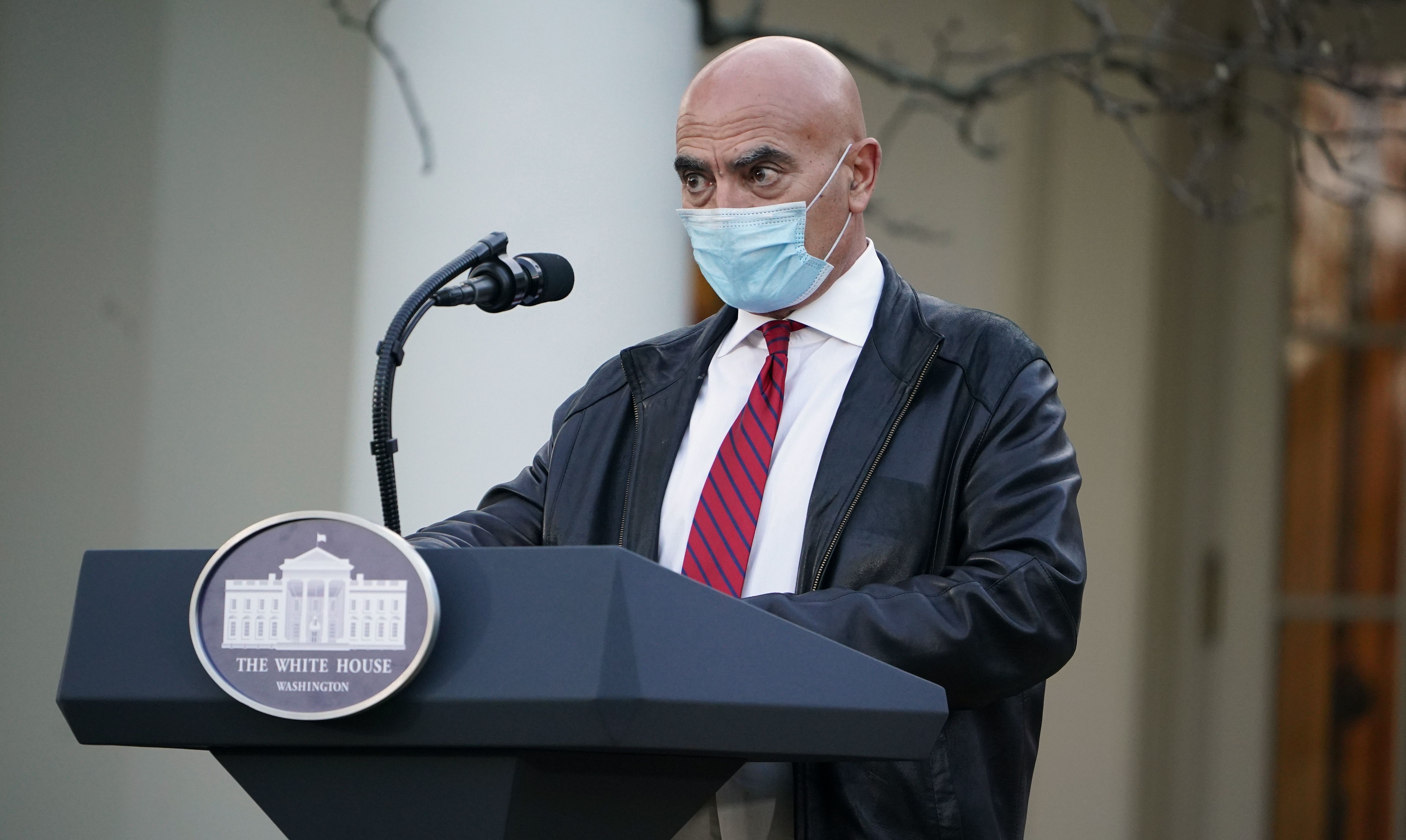 Dr. Moncef Slaoui, chief science adviser for Operation Warp Speed says COVID-19 vaccine trial results from Moderna and Pfizer are &quot;good news for the world.&quot; (AFP via Getty Images)