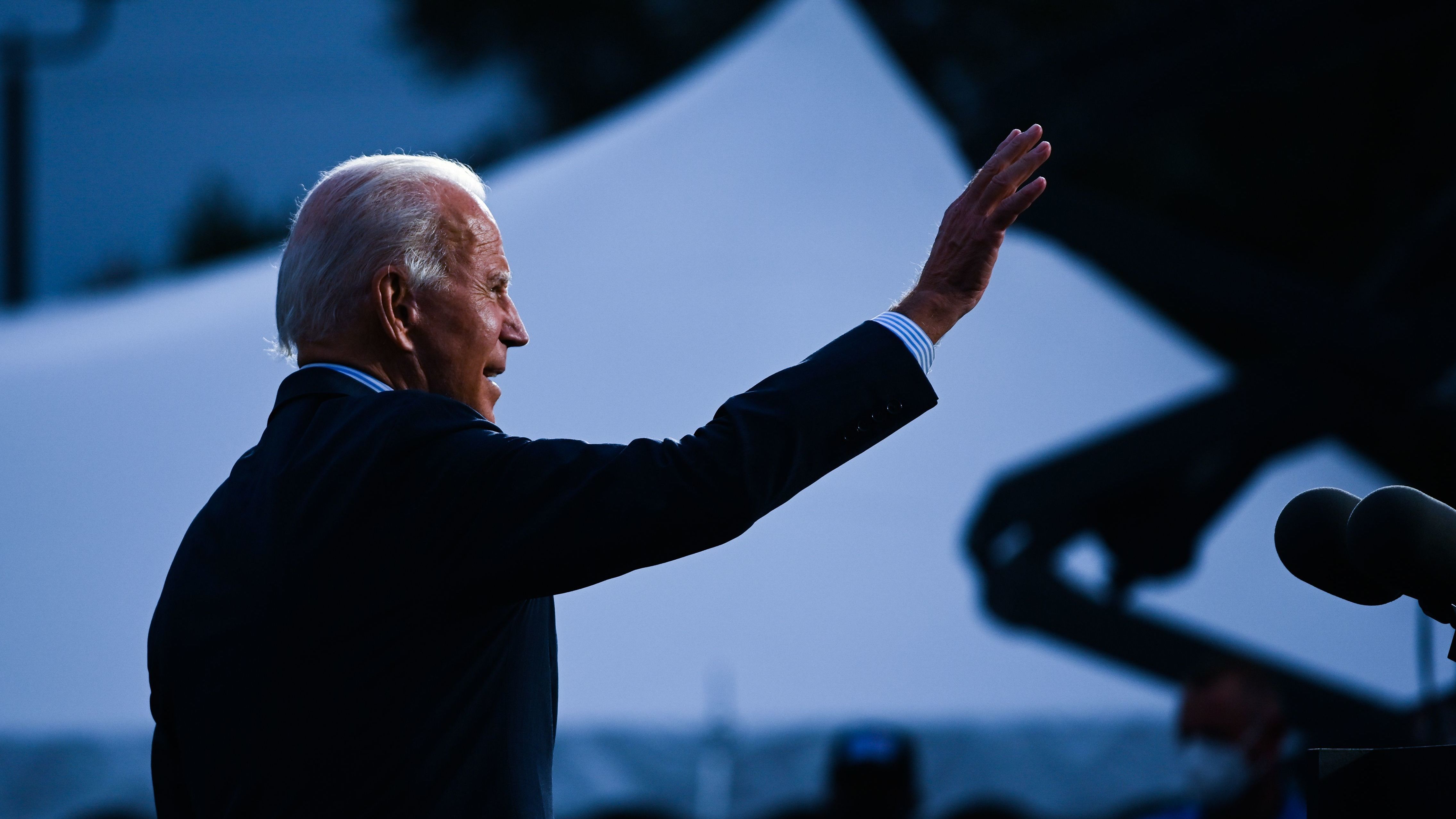 Joe Biden speaks to union members in Erie, Pa., on Oct. 10. The president-elect flipped Erie County back into Democrats' column.