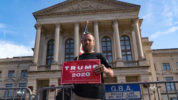 A supporter of President Trump