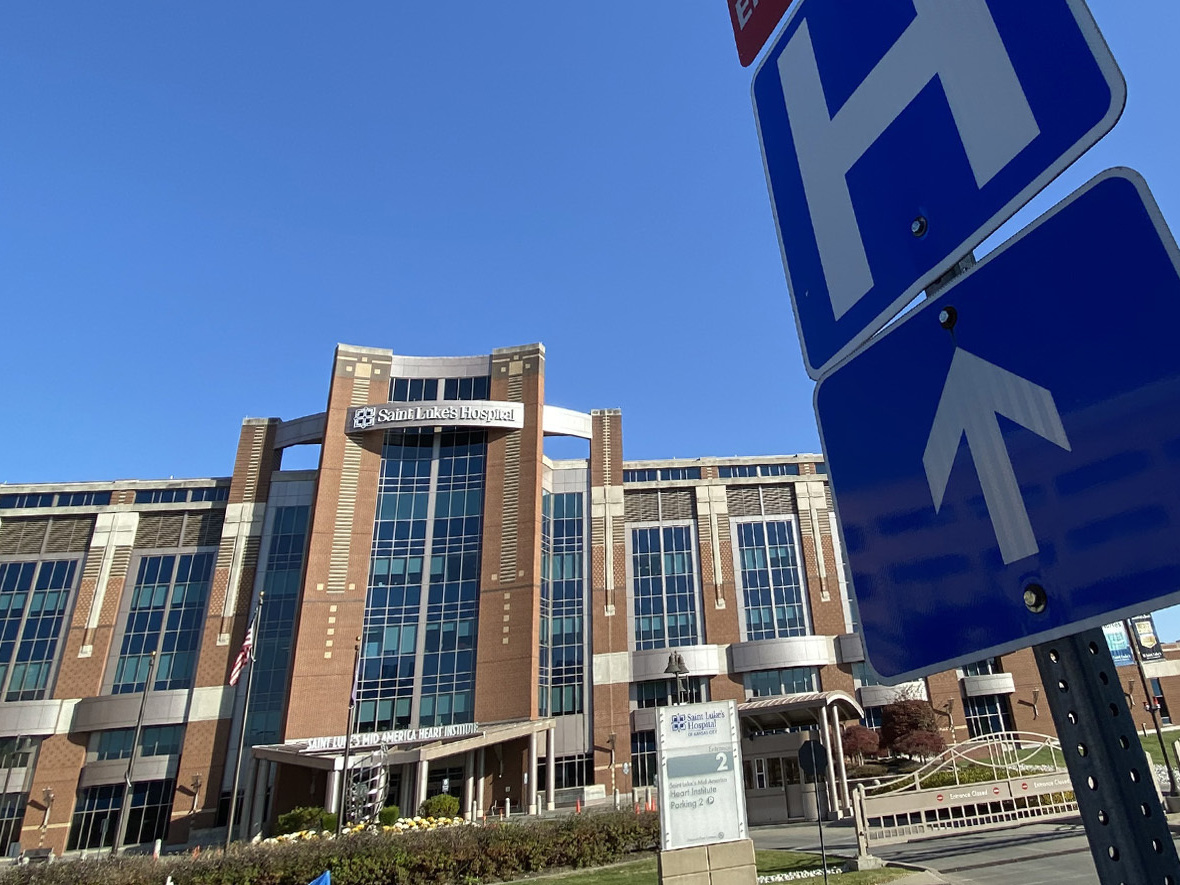 Saint Luke's Hospital of Kansas City is one of the 18 hospitals in the Saint Luke's Health System. Two-thirds of the COVID-19 patients transferred to Saint Luke's from rural areas need intensive care. &quot;We get the sickest of the sick,&quot; says Dr. Marc Larsen. (Carlos Moreno/KCUR)