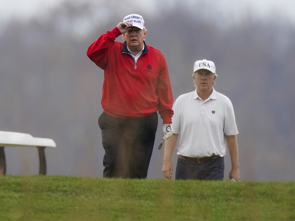 President Trump, seen here on Saturday, hasn't formally conceded the election to Joe Biden but says he is allowing the transition to proceed. (Manuel Balce Ceneta/AP)