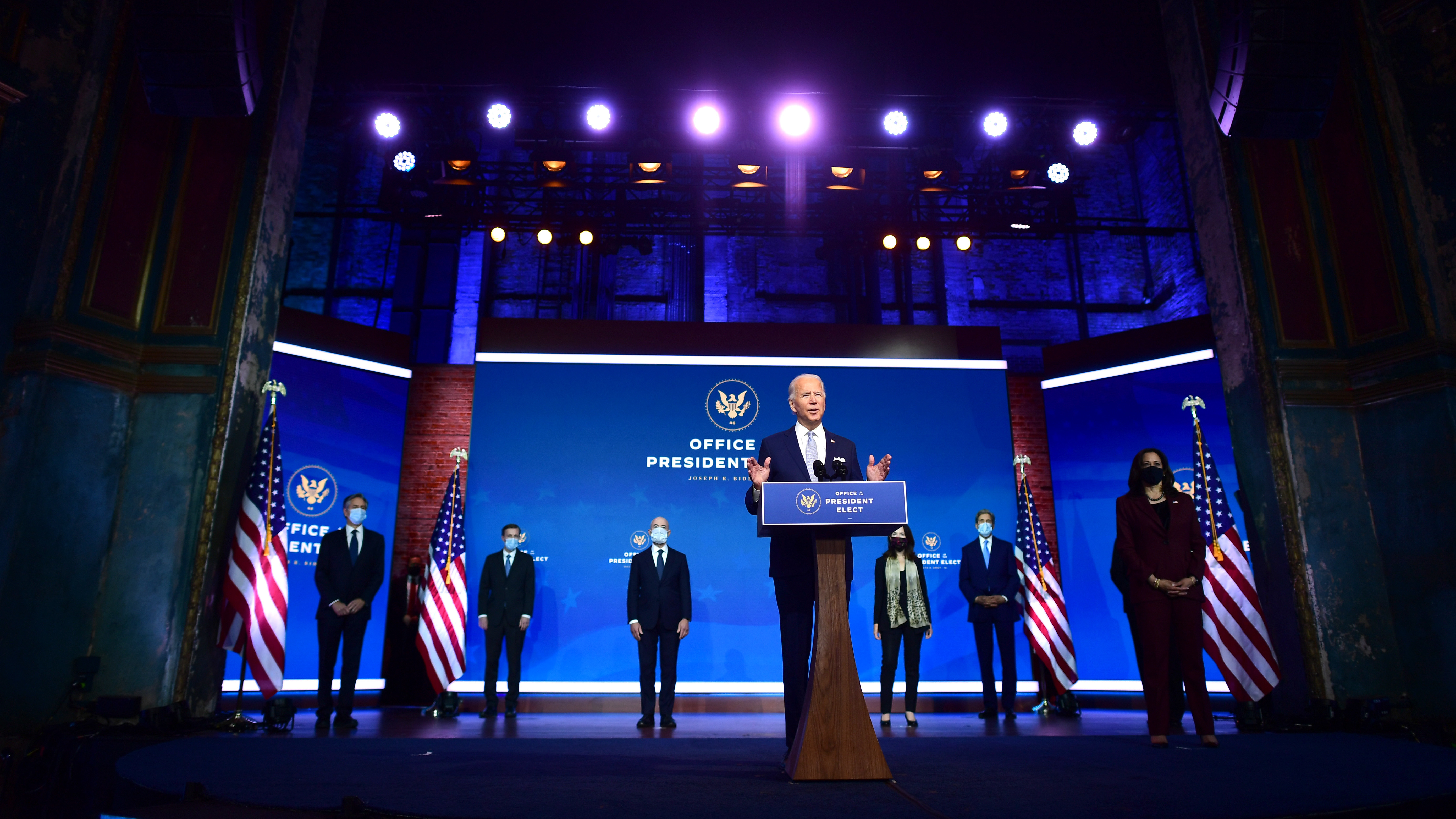 President-elect Joe Biden introduces key foreign policy and national security nominees and appointments Tuesday in Wilmington, Del. (Getty Images)