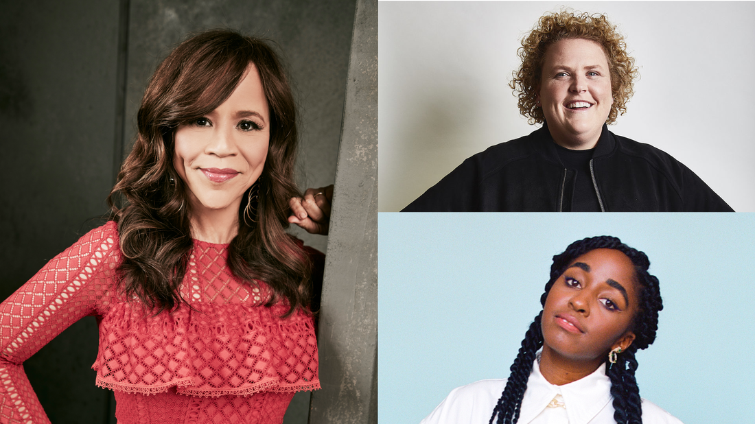 Rosie Perez, Fortune Feimster & Ayo Edebiri appear on Ask Me Another.