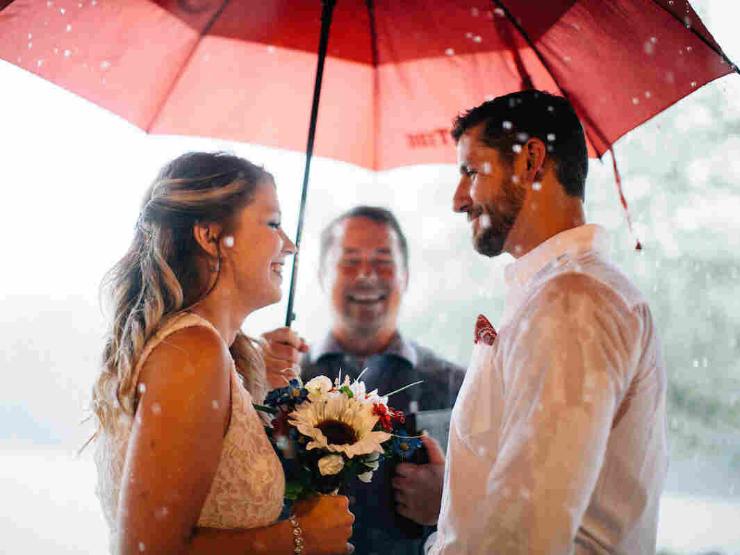 Jon-Paul Brown officiates a marriage.