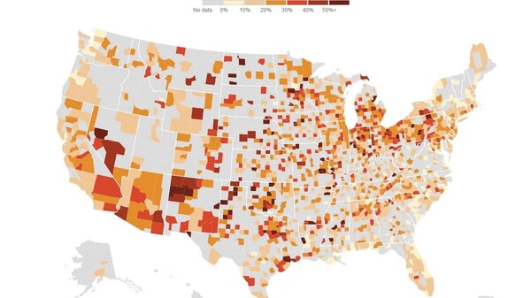 COVID-19 hospitalizations hot spots.