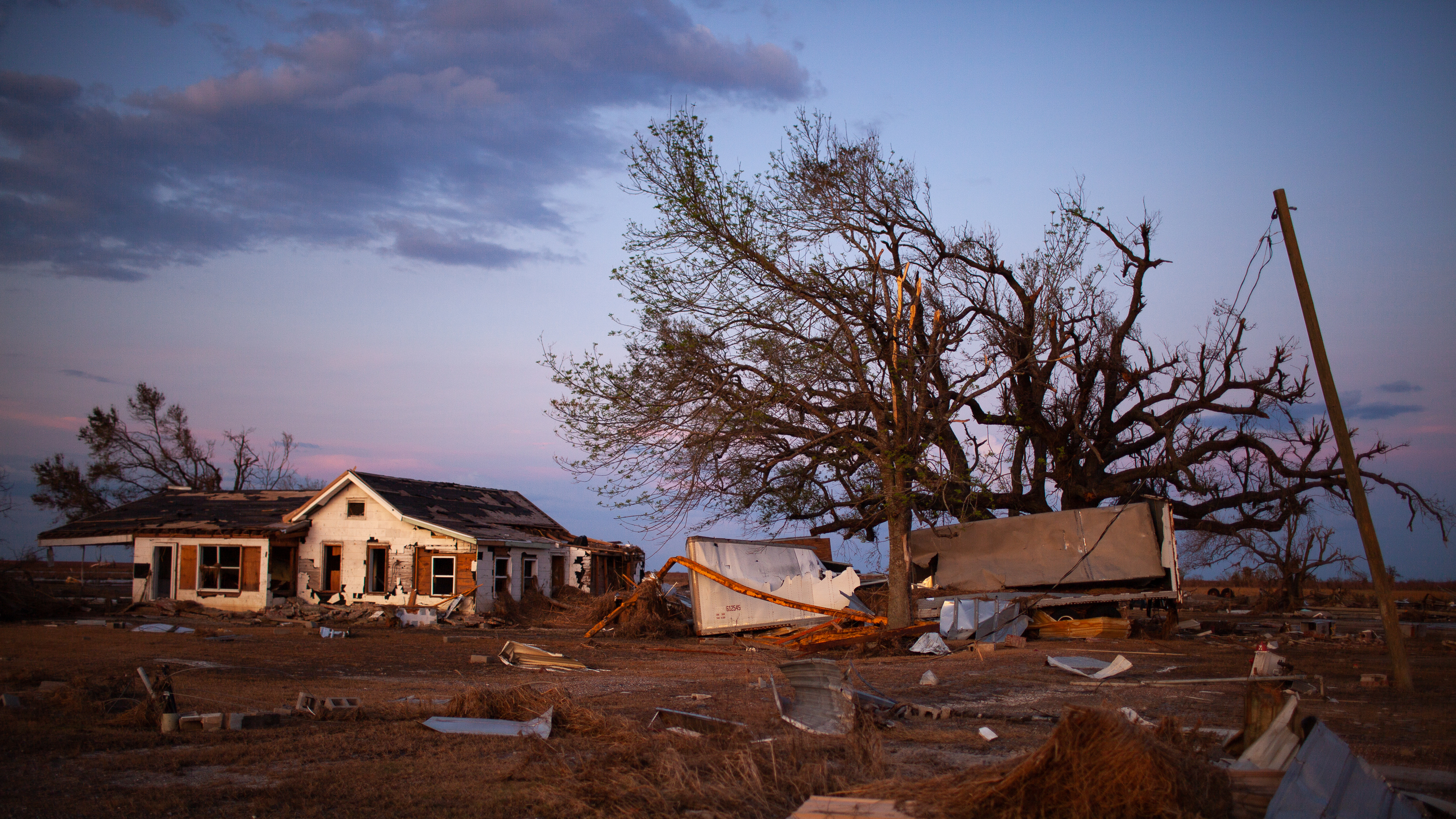 The aftermath of a hurricane in Cameron Parish, La. (NPR)