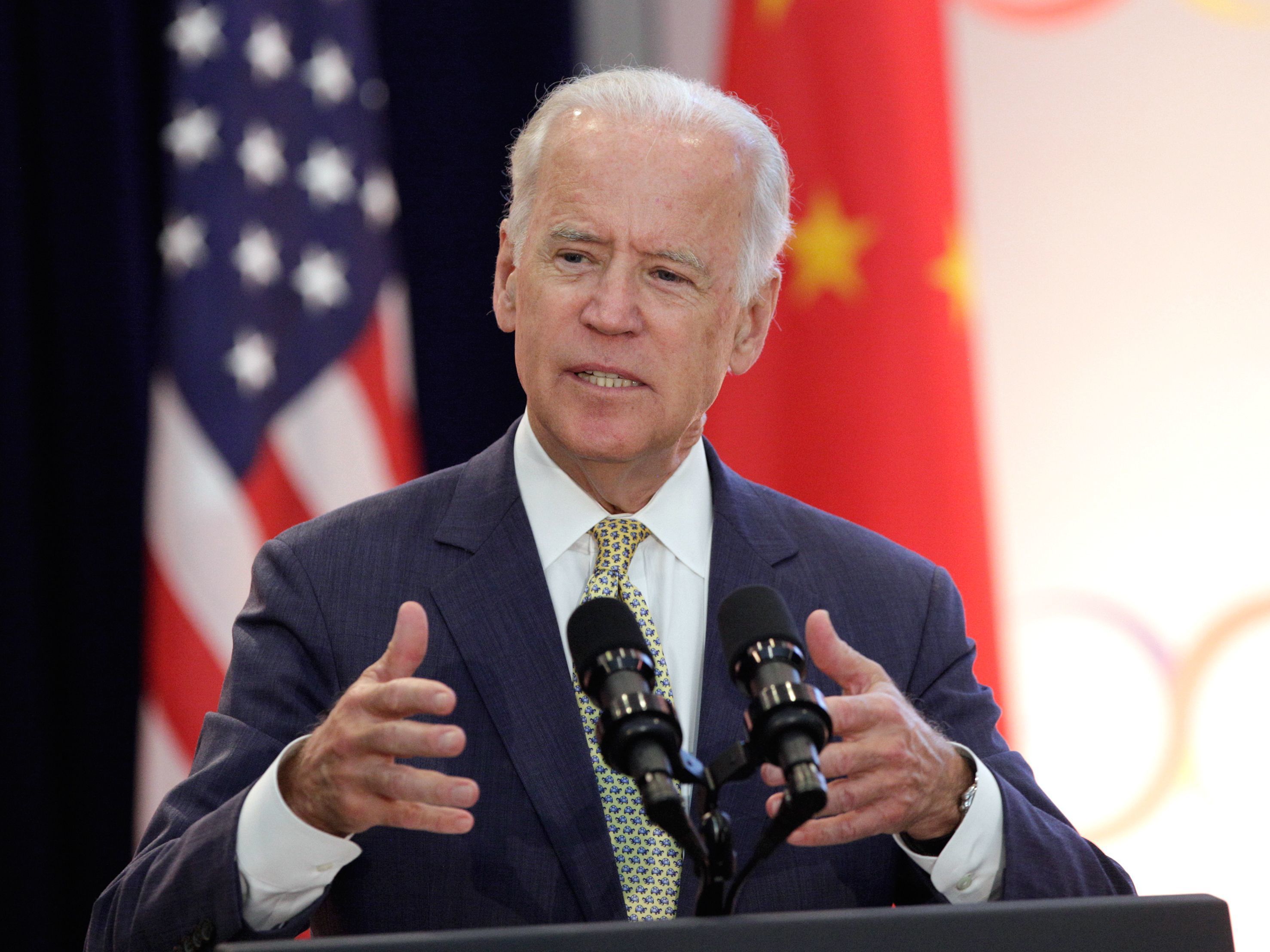 Then-Vice President Joe Biden speaks during the opening session of the U.S.-China Strategic & Economic Dialogue at the State Department in June 2015. (AFP via Getty Images)