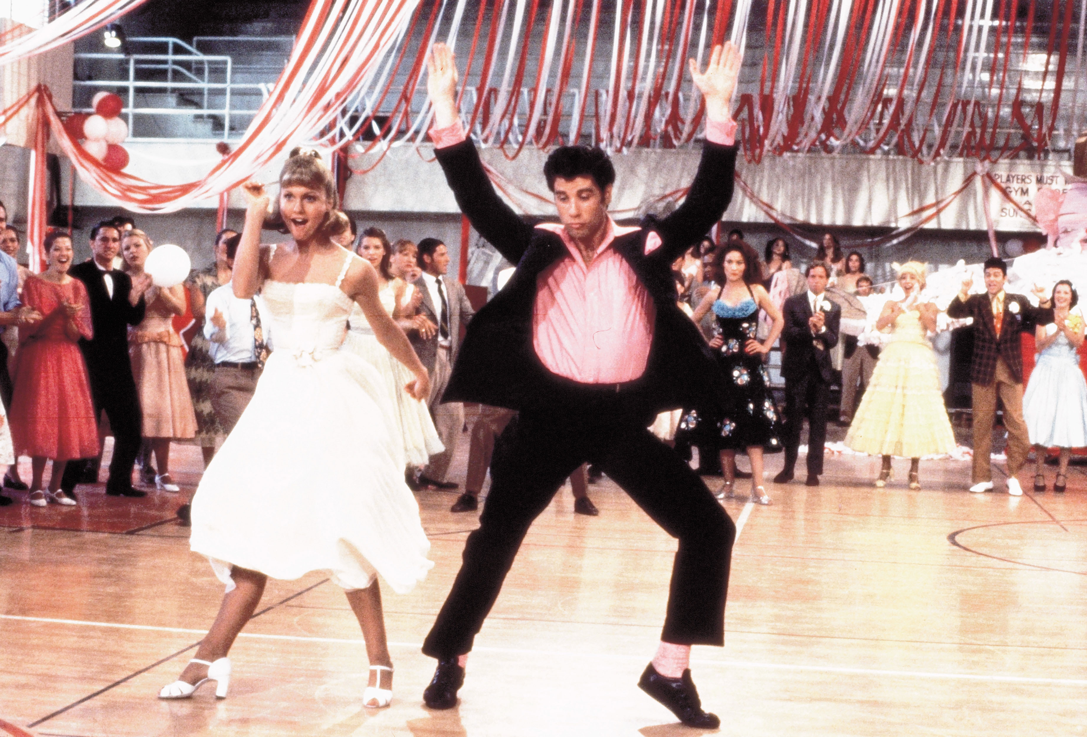 Olivia Newton-John as Sandy and John Travolta as Danny in the 1978 movie <em>Grease,</em> which was added this year to the National Film Registry at the Library of Congress. (Library of Congress)