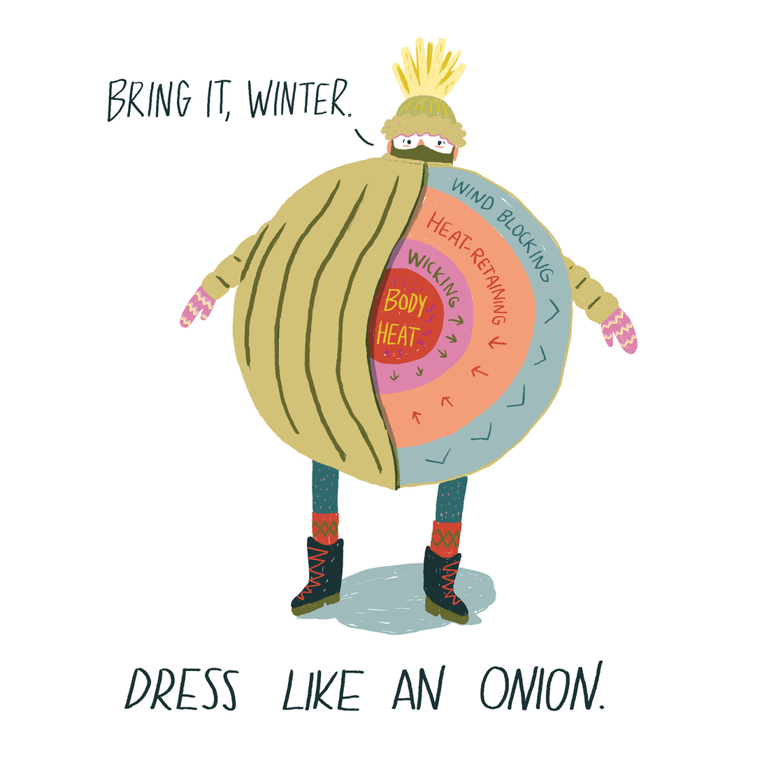 Dress like an onion.