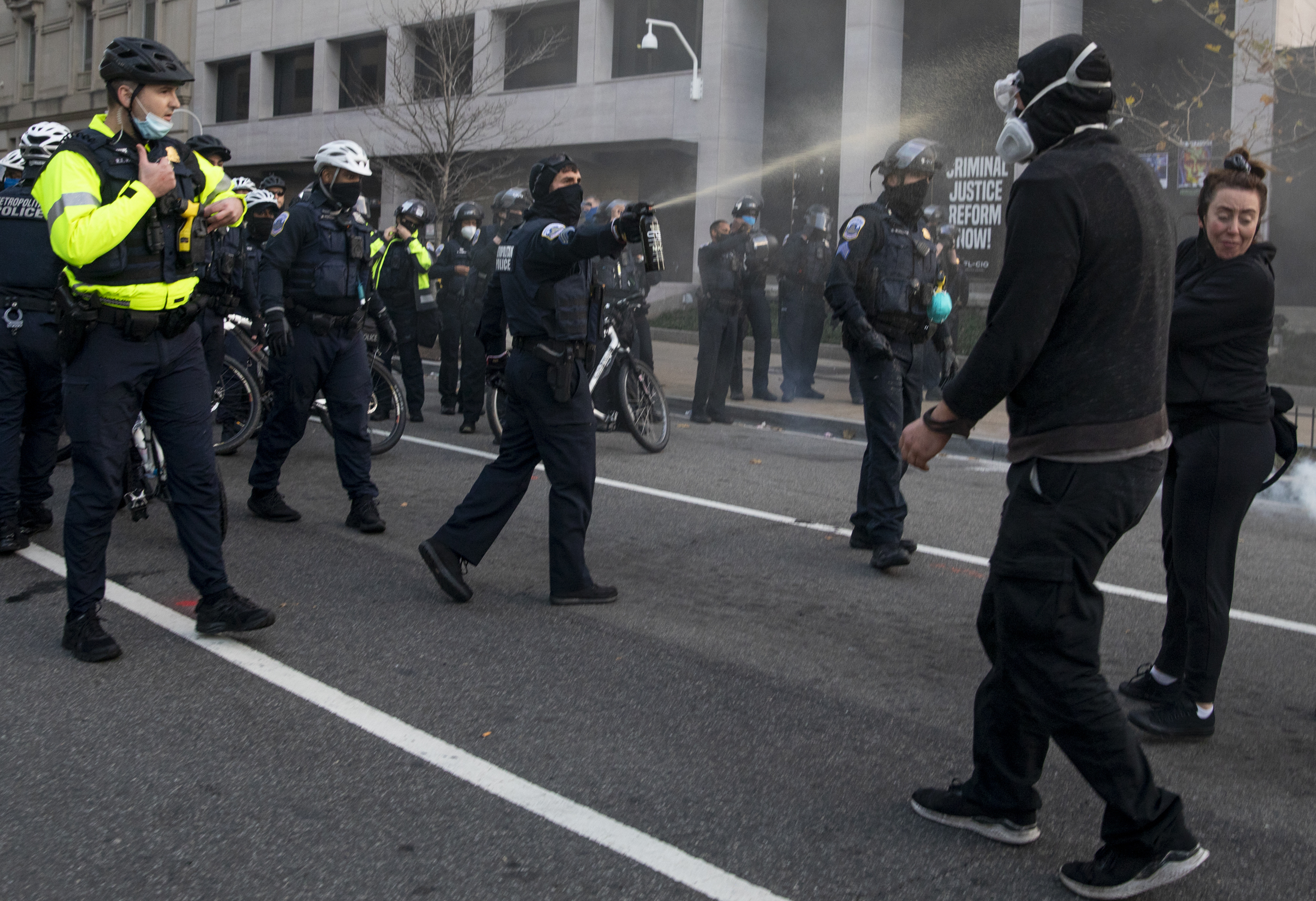 PHOTOS: Trump Supporters, Counterprotesters Clash In Washington : NPR