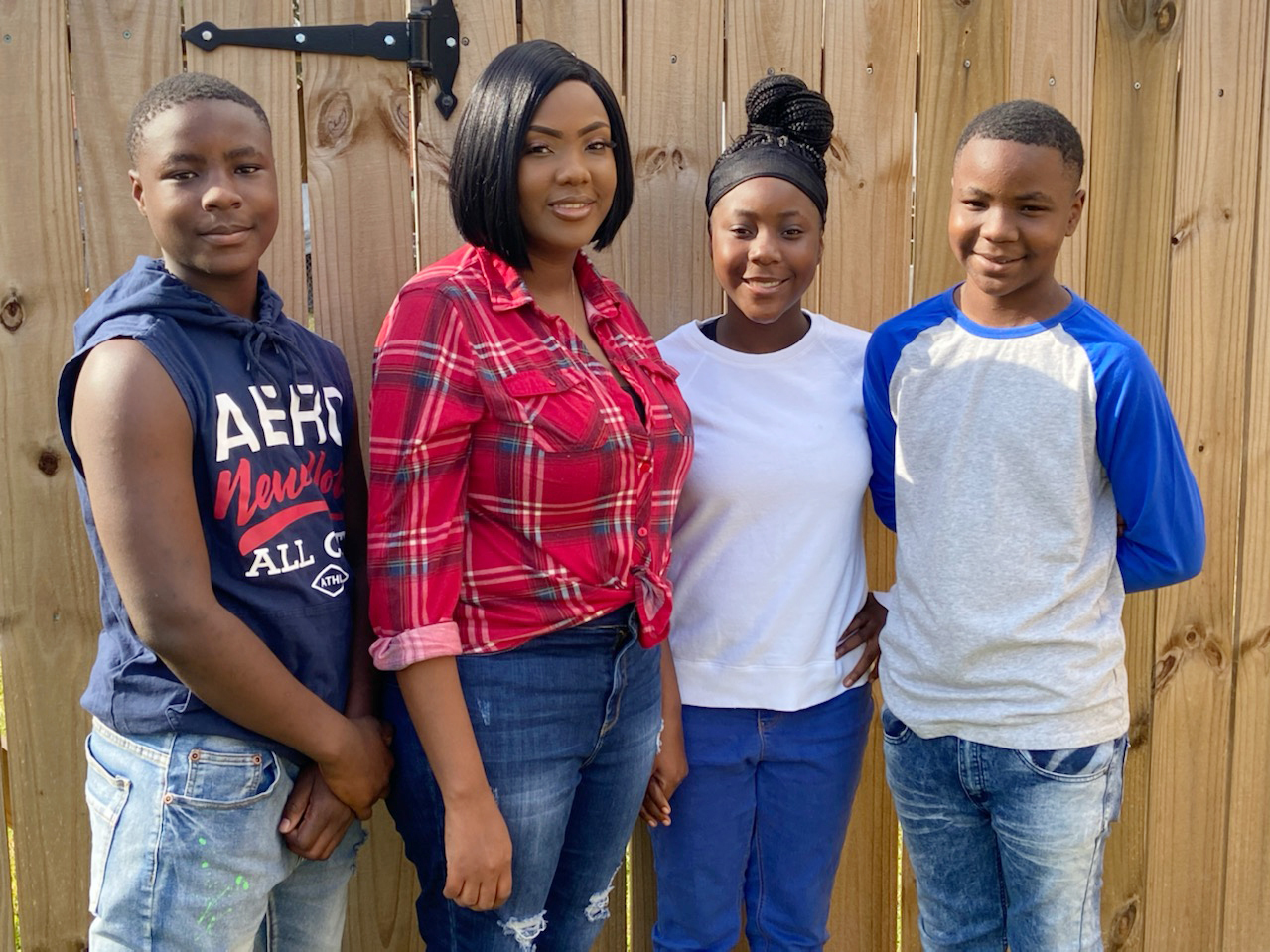 Victoria Gray (second from left) with children Jamarius Wash, Jadasia Wash and Jaden Wash. Now that the gene-editing treatment has eased Gray's pain, she has been able be more active in her kids' lives and looks forward to the future. &quot;This is really a life-changer for me,&quot; she says. (Victoria Gray)