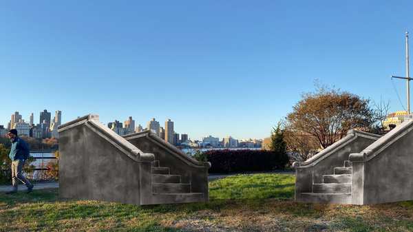 Fontaine Capel at Socrates Sculpture Garden in Queens, N.Y., where Keyon Harrold performed "Ethereal Souls."