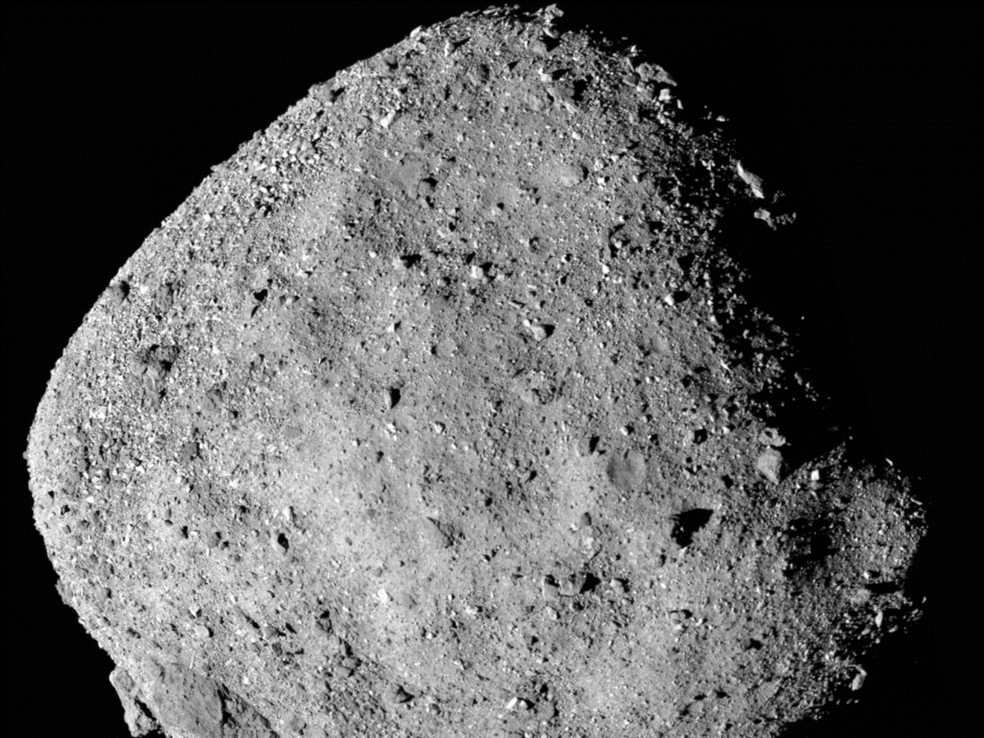 Mosaic image of asteroid Bennu.