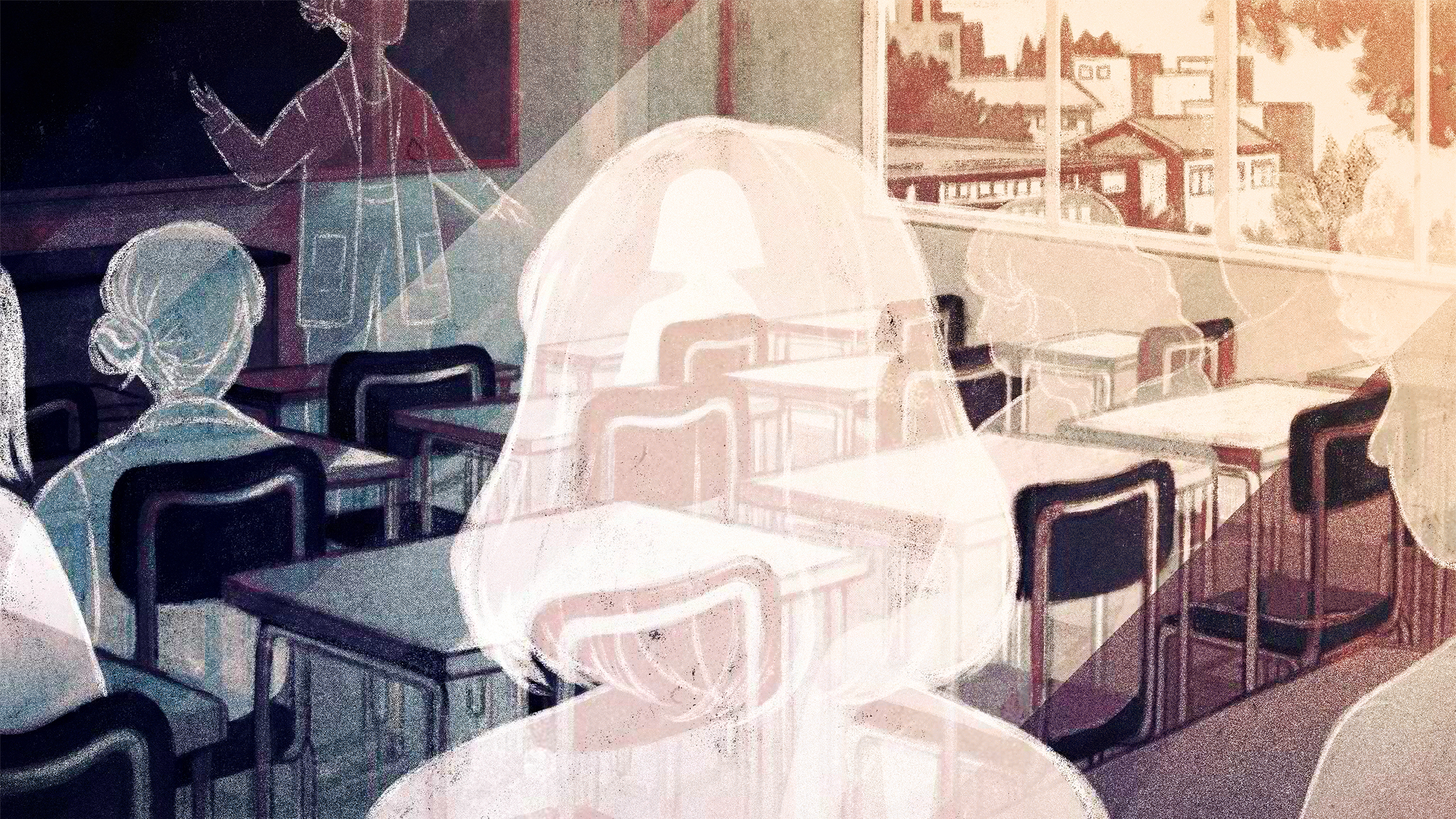 Even with teachers working hard to educate their students virtually during the pandemic, they're growing increasingly anxious about the ones who aren't showing up to class at all. (Sarah Gonzales for NPR)