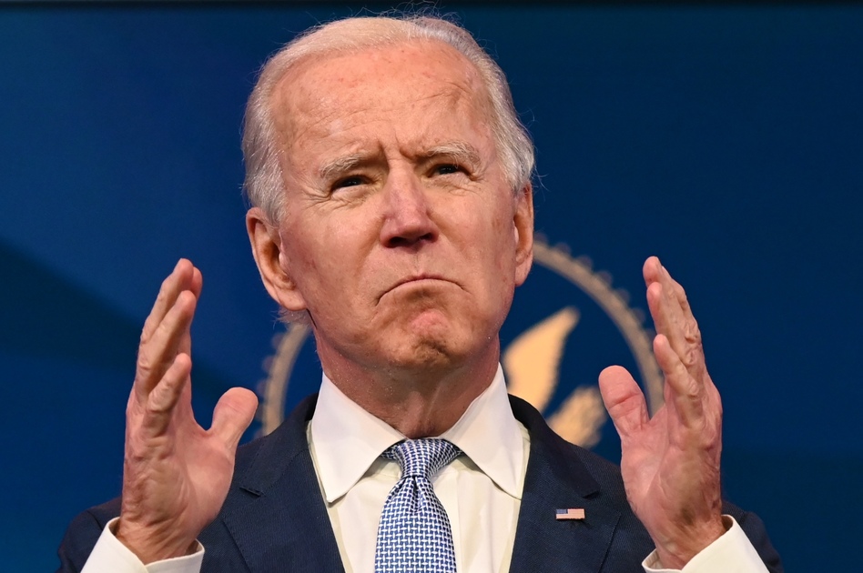 President-elect Joe Biden said U.S. democracy is "under unprecedented assault" in remarks on the storming of the U.S. Capitol by pro-Trump extremists on Wednesday. Above, he speaks at the Queen Theater in Wilmington, Del., on Tuesday. (Jim Watson/AFP via Getty Images)