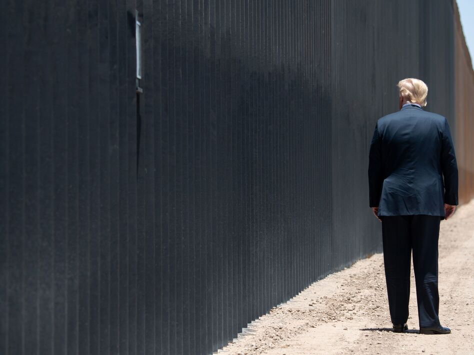 President Trump last visited the border wall — one of his signature election promises — in Arizona in June. (Saul Loeb/AFP via Getty Images)
