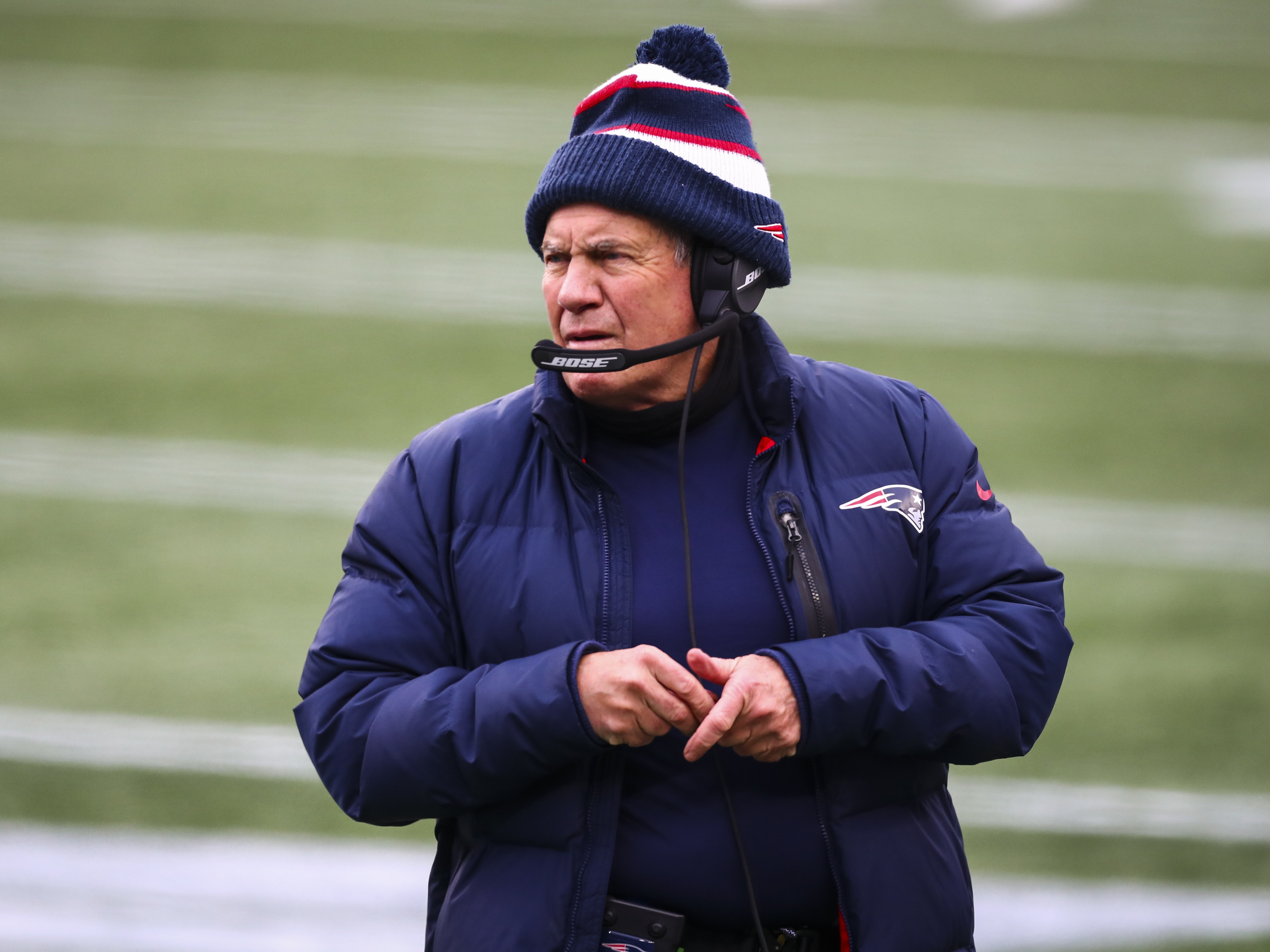 The New England Patriots head coach turned down the nation's highest civilian honor from the president Monday, citing last week's violent events at the Capitol. (Getty Images)