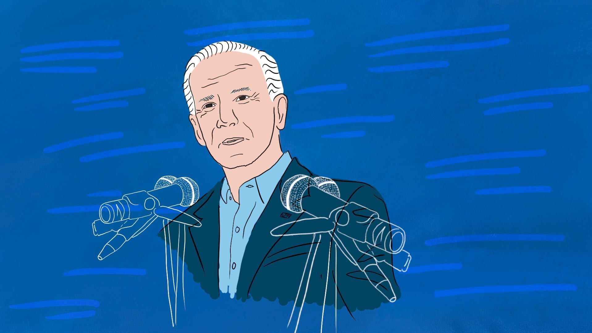 Joe Biden gives his inaugural address on Wednesday. (NPR)
